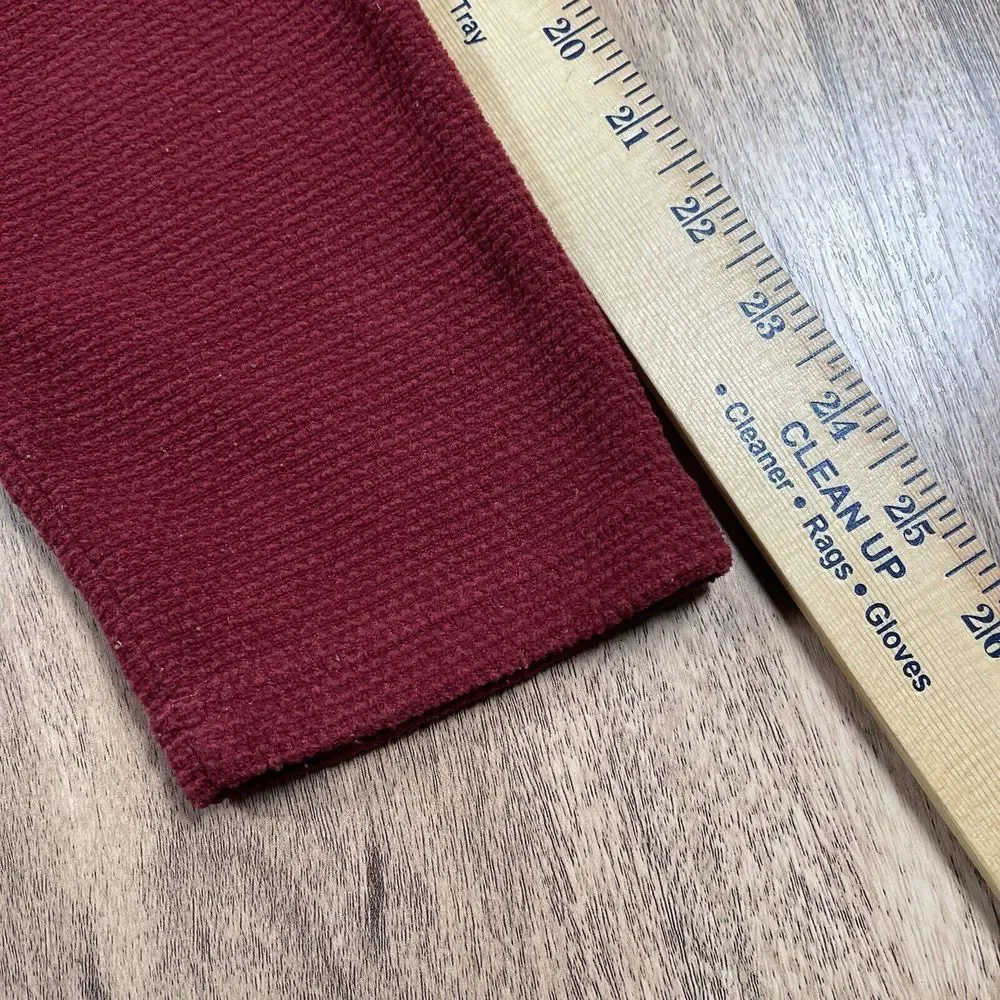 Mountian Khakis‎ Men's Small Deep Red Fleece Lined 1/4 Snap Lightweight Pullover